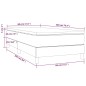 Boxspringbett mit Matratze Dunkelgrau 80x200 cm Stoff