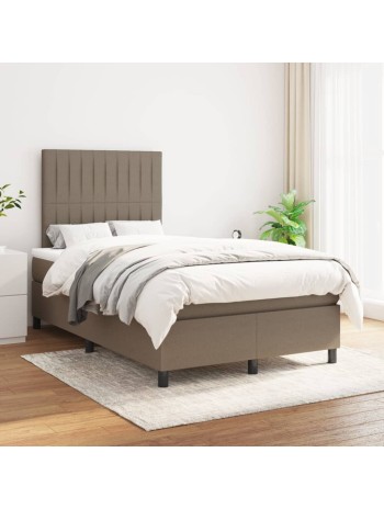 Boxspringbett mit Matratze Taupe 120x200 cm Stoff