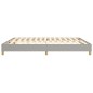 Boxspringbett Hellgrau 160x200 cm Stoff