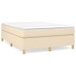 Boxspringbett Creme 140x200 cm Stoff