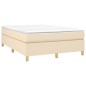 Boxspringbett Creme 140x200 cm Stoff