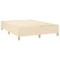 Boxspringbett Creme 140x200 cm Stoff