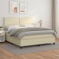 Boxspringbett mit Matratze Creme 180x200 cm Kunstleder