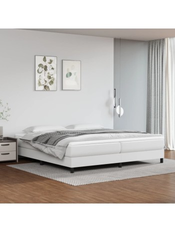 Boxspringbett Weiß 200x200 cm Kunstleder