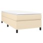 Boxspringbett Creme 90x200 cm Stoff