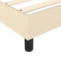 Boxspringbett Creme 90x200 cm Stoff