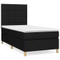 Boxspringbett mit Matratze Schwarz 90x190 cm Stoff