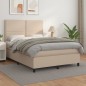 Boxspringbett Matratze Cappuccino-Braun 140x190cm Kunstleder