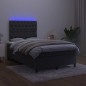 Boxspringbett mit Matratze & LED Schwarz 120x200 cm Samt