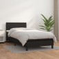 Boxspringbett mit Matratze Schwarz 100x200 cm Kunstleder