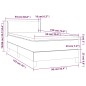 Boxspringbett mit Matratze Schwarz 90x190 cm Stoff