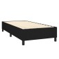 Boxspringbett mit Matratze & LED Schwarz 100x200 cm Stoff