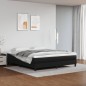 Boxspringbett Schwarz 160x200 cm Kunstleder