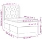 Boxspringbett mit Matratze Dunkelgrau 80x200 cm Samt