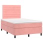 Boxspringbett mit Matratze Rosa 120x200 cm Samt