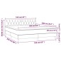 Boxspringbett mit Matratze & LED Schwarz 160x200 cm Stoff