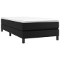 Boxspringbett mit Matratze Schwarz 90x190 cm Kunstleder