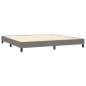 Boxspringbett mit Matratze Dunkelgrau 200x200 cm Stoff