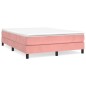 Boxspringbett Rosa 140x190 cm Samt