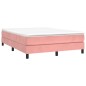 Boxspringbett Rosa 140x190 cm Samt