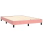 Boxspringbett Rosa 140x190 cm Samt