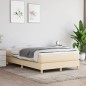 Boxspringbett Creme 120x200 cm Stoff