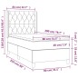 Boxspringbett mit Matratze Dunkelgrau 80x200 cm Stoff