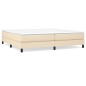 Boxspringbett Creme 200x200 cm Stoff