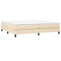 Boxspringbett Creme 200x200 cm Stoff