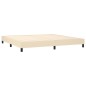 Boxspringbett Creme 200x200 cm Stoff