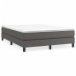 Boxspringbett Grau 140x200 cm Kunstleder