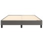 Boxspringbett Grau 140x200 cm Kunstleder