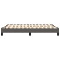 Boxspringbett Grau 140x200 cm Kunstleder