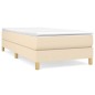 Boxspringbett mit Matratze Creme 80x200 cm Stoff