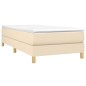 Boxspringbett mit Matratze Creme 80x200 cm Stoff