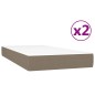 Boxspringbett mit Matratze Taupe 200x200 cm Stoff