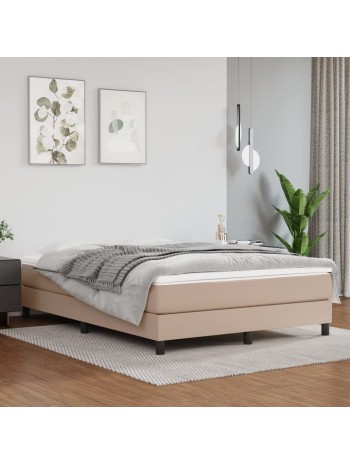 Boxspringbett Matratze Cappuccino-Braun 140x190cm Kunstleder