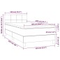 Boxspringbett mit Matratze Hellgrau 100x200 cm Samt