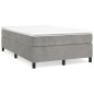 Boxspringbett Hellgrau 120x200 cm Samt