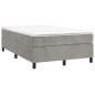 Boxspringbett Hellgrau 120x200 cm Samt