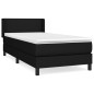 Boxspringbett mit Matratze Schwarz 100x200 cm Stoff