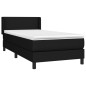 Boxspringbett mit Matratze Schwarz 100x200 cm Stoff