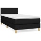 Boxspringbett mit Matratze Schwarz 100x200 cm Stoff