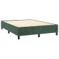 Boxspringbett Dunkelgrün 140x190 cm Samt