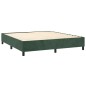 Boxspringbett Dunkelgrün 200x200 cm Samt