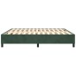 Boxspringbett Dunkelgrün 200x200 cm Samt