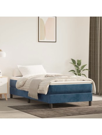 Boxspringbett Dunkelblau 90x190 cm Samt