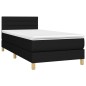 Boxspringbett mit Matratze & LED Schwarz 80x200 cm Stoff