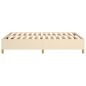 Boxspringbett Creme 140x190 cm Stoff