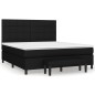 Boxspringbett mit Matratze Schwarz 180x200 cm Stoff